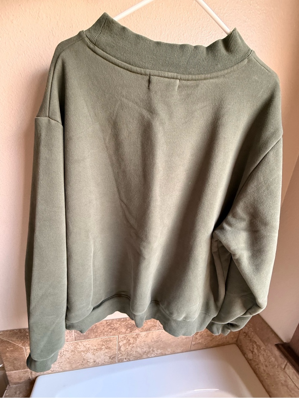 PARKE Olive Green Women's Pullover Sweatshirt - Picture 2 of 2